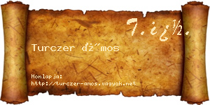 Turczer Ámos névjegykártya